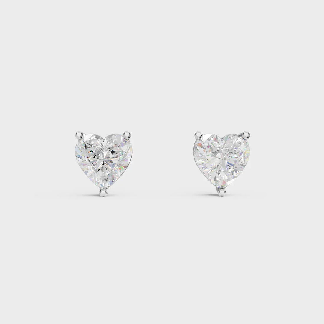 Varni Solitaire 925 Silver Heart Shape Earrings Or Mini Studs Silver Jewellery for Women & Girl's | Great for Gifting Made With Pure 925 Silver