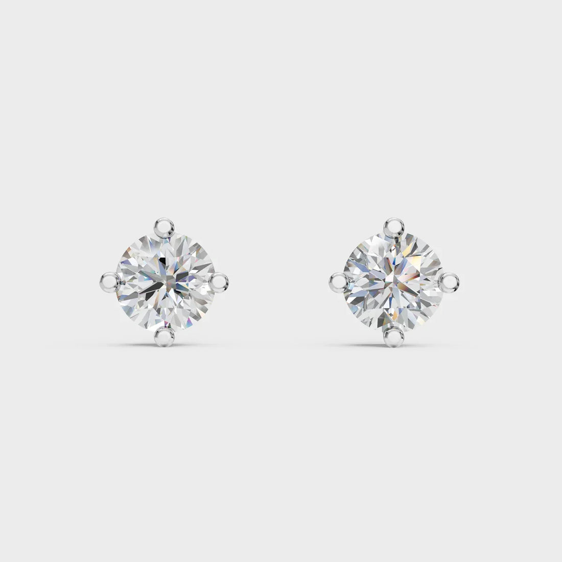 Varni Solitaire 925 Silver Round Earrings Or Mini Studs Silver Jewellery for Women & Girl's | Great for Gifting