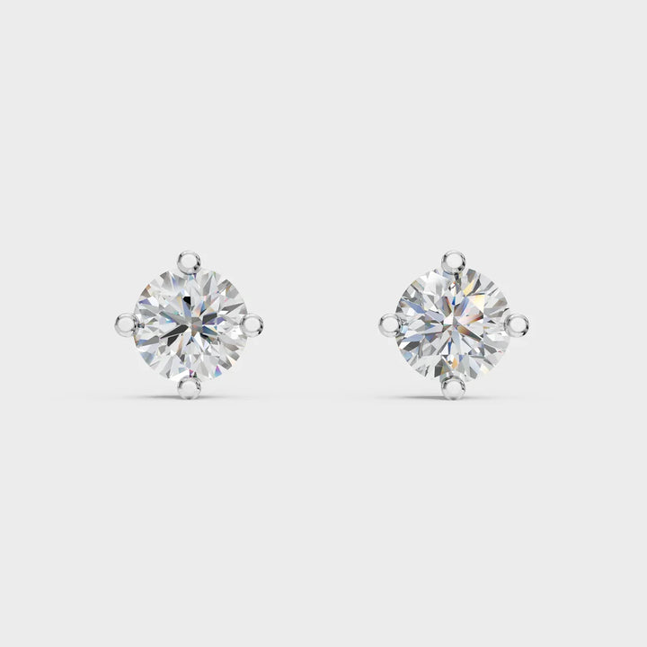 Varni Solitaire 925 Silver Round Earrings Or Mini Studs Silver Jewellery for Women & Girl's | Great for Gifting