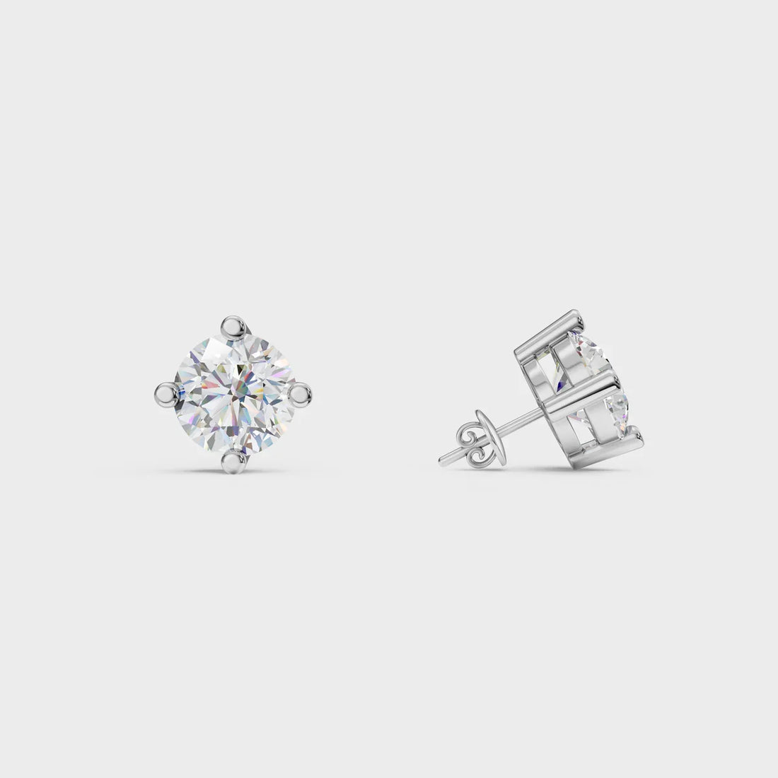 Varni Solitaire 925 Silver Round Earrings Or Mini Studs Silver Jewellery for Women & Girl's | Great for Gifting