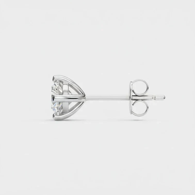 Varni Solitaire 925 Silver Round Earrings Or Mini Studs Silver Jewellery for Women & Girl's | Great for Gifting